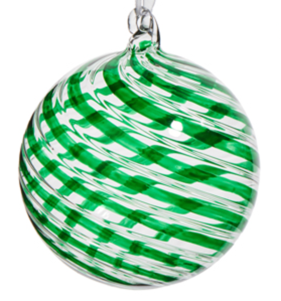 Green Swirl Ornament