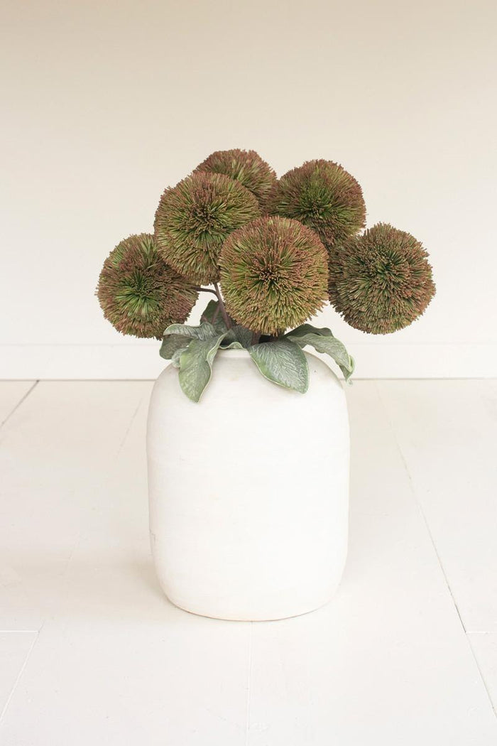 Green Thistle with Mauve Tips