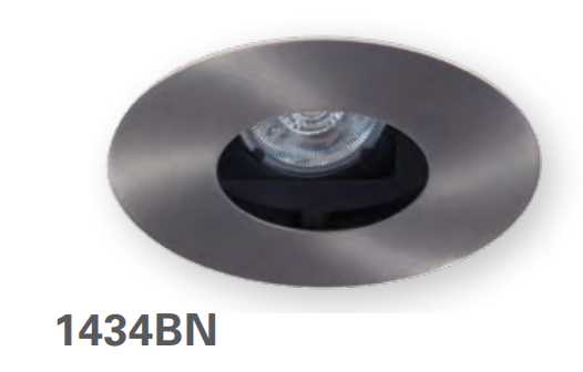 HALO 1434BN 4" Round Pinhole, Open, 35 degree Tilt, Brushed Nickel - Ready Wholesale Electric Supply and Lighting