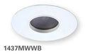 HALO 1437MWWB 4" Round Pinhole, Diffuse Lens, 35 degree Tilt, Matte White with White Baffle - Ready Wholesale Electric Supply and Lighting