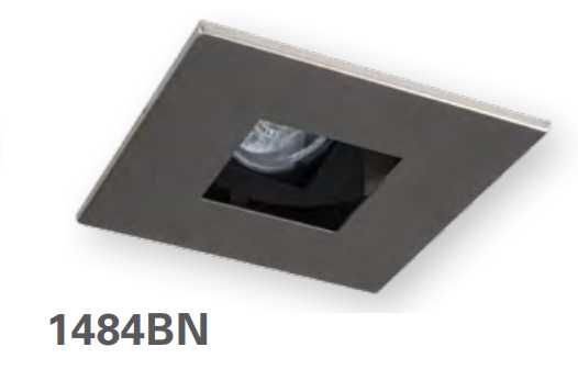 HALO 1484BN 4" Square Pinhole, Open, 35 degree Tilt, Brushed Nickel - Ready Wholesale Electric Supply and Lighting