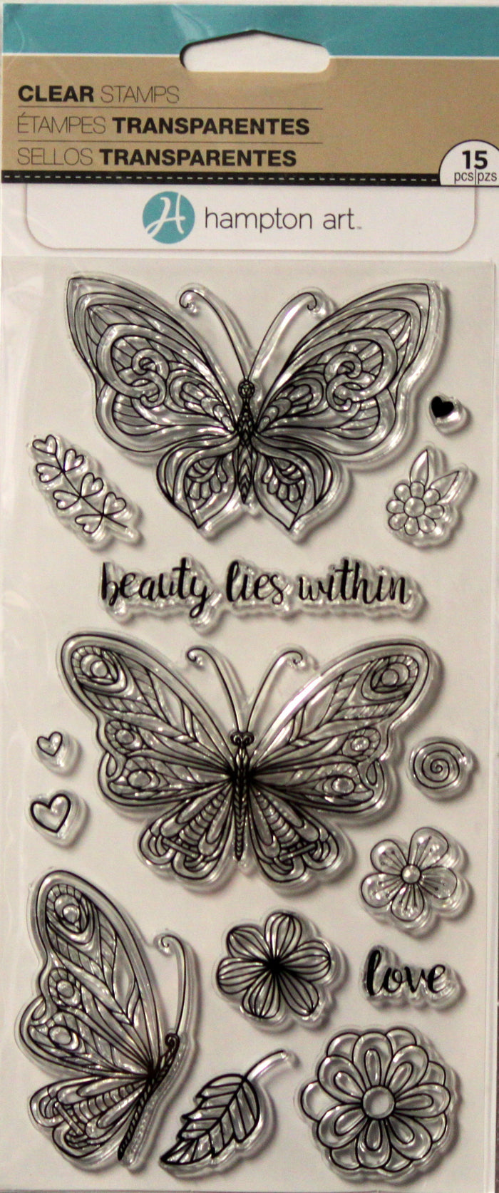Hampton Art Butterflies Clear Stamps - SCRAPBOOKFARE