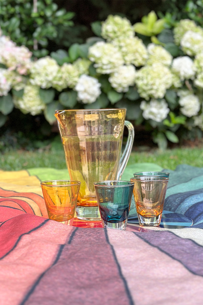 Handblown Glass 'Clair' Tumbler in Petrol Blue, 20cl