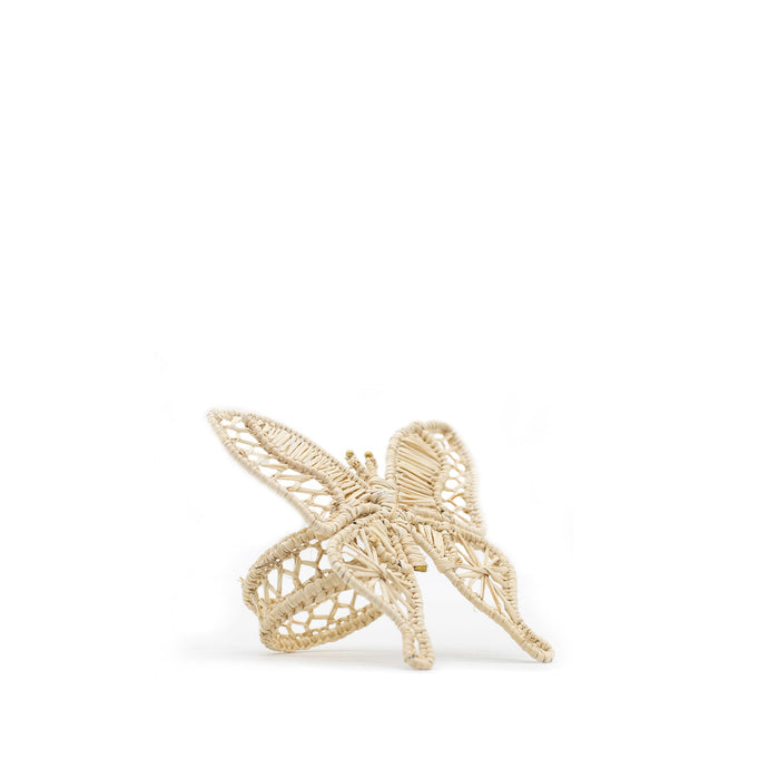 Handwoven Butterfly Napkin Ring in Natural