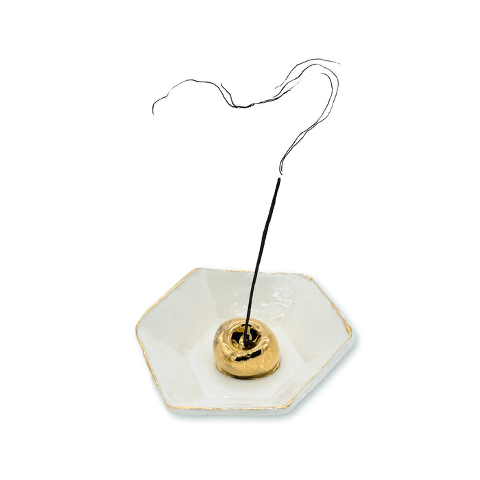 HB Jagged Small Hexagonal Incense Holder