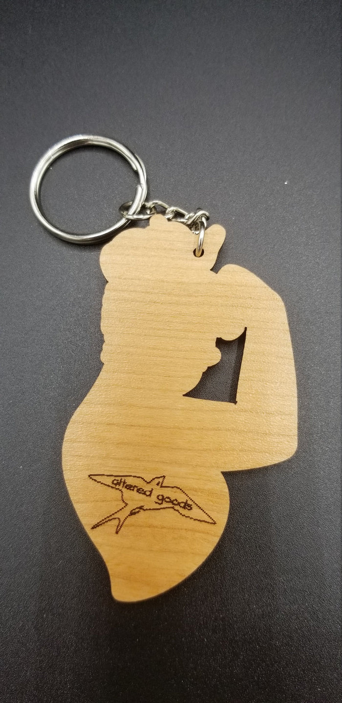 Hemp heals cbd rosie the riveter keychain - Altered Goods