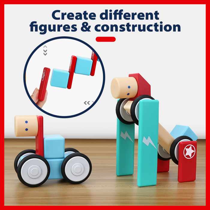 HiBloc Magnetic Wooden Block Set