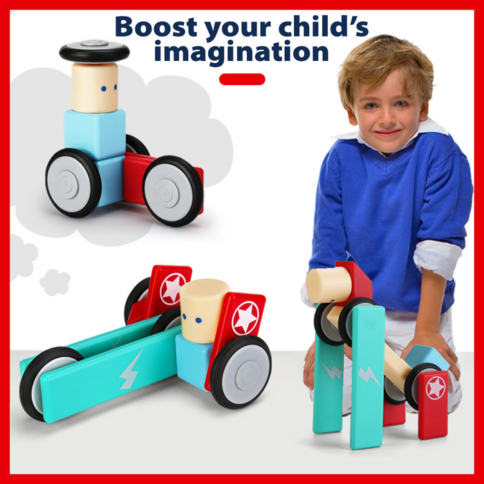 HiBloc Magnetic Wooden Block Set