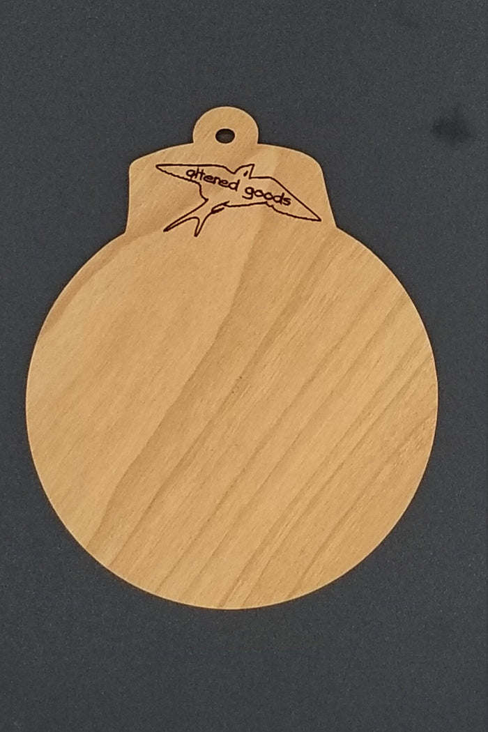 Hoo gives a fuck owl cherry hardwood laser engraved ornament