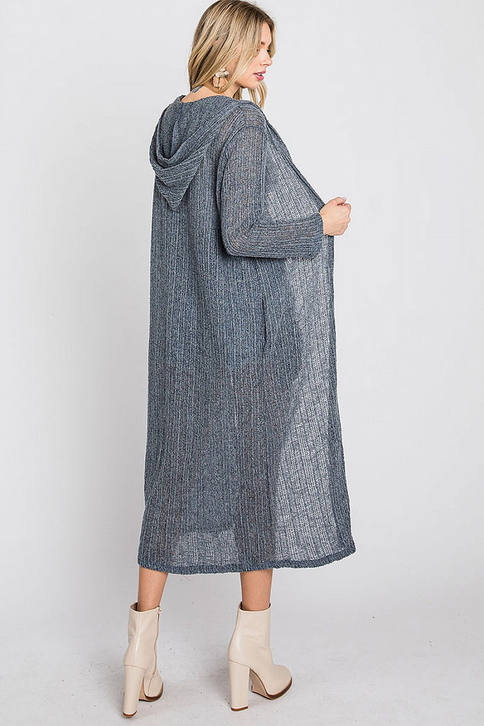 Hooded Long Body Cardigan