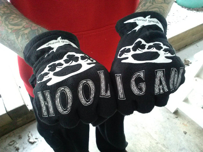 Hooligan shamrock knuckle gloves - Altered Goods