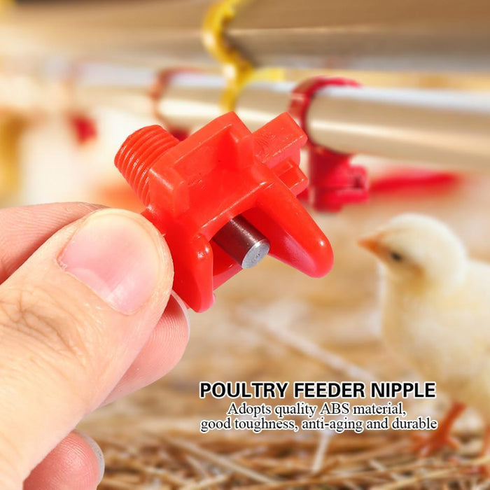 Horizontal Side Mount DIY Chicken & Poultry Animals Water Feeder