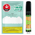 Front view of the Iced Mint Liquid Diamonds Vape Cartridge with a colorful logo on a white background.