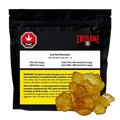 Close-up of Iced Out Diamonds packaging with bold lettering and a THC symbol against a dark background.