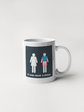 It Was Never A Dress - Woman Wearing A Cape Feminist Mug