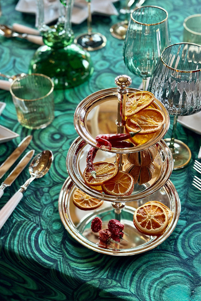 Italian Amber & Blue Red Wine Glass, 85cl