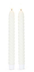 Ivory Twist Taper Candle