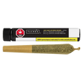 A close-up shot of the Jack Haze Lr Infused Pre Rolled 3 x 0.5 g pre-rolled joints, displayed against a black background with branding.