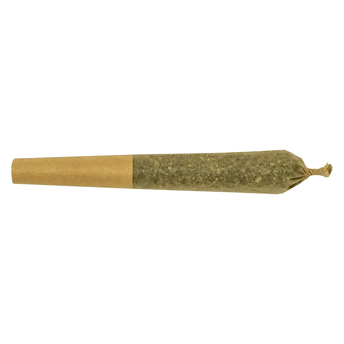 A close-up side view of the Jack Haze Lr Infused Pre Rolled 3 x 0.5 g, showcasing its rolled texture and natural color.