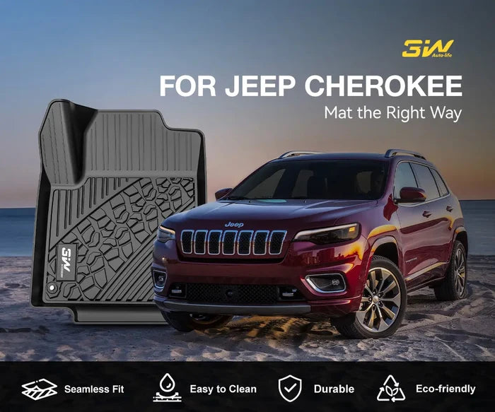Jeep Cherokee 2015-2023 Custom Floor Mats / Trunk Mat Thorex™ All-Weather Protection - 3Wliners