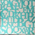 K & Company Blue Letters Clear Flexible 12 x 12 Stencil - SCRAPBOOKFARE