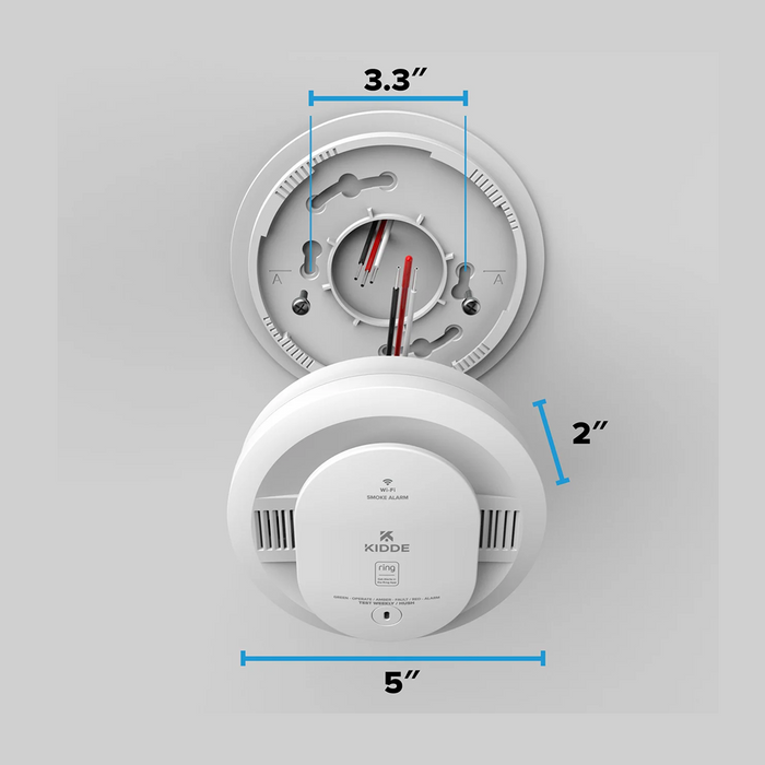 Kidde RGSAR-RW - Ring Smart Smoke Alarm, Hardwired with AA Battery Backup - Ready Wholesale Electric Supply and Lighting