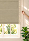 Kinari Herb Green & Gold Ethnic 100% Cotton Textured Blind For Livingroom / Bedroom | Room Darkening