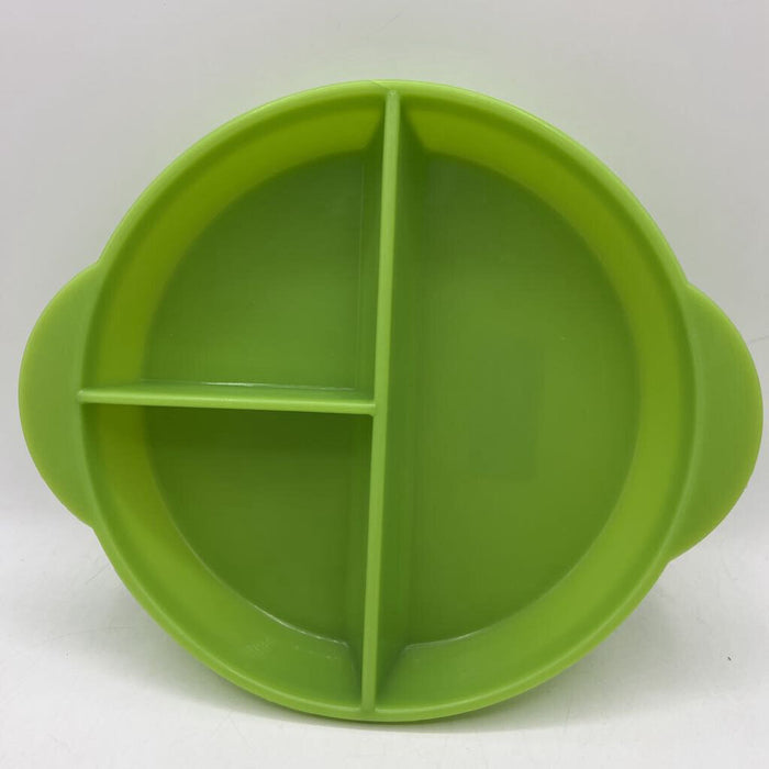 Kinder Ville Green Silicone Plate