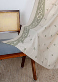 Kolam Pepper Green Minimal 100% Cotton Printed Curtain For Livingroom / Bedroom | Light Reduction | Single Piece