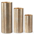 Large Antiqued Gold Cylinder Vase