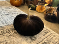 Large Plush Velvet Pumpkin - Dark Brown