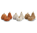 Large Sizes - Short, Round - Flocked Harvest Pumpkins