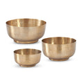 Large Textured Antiqued Gold Footed Bowl