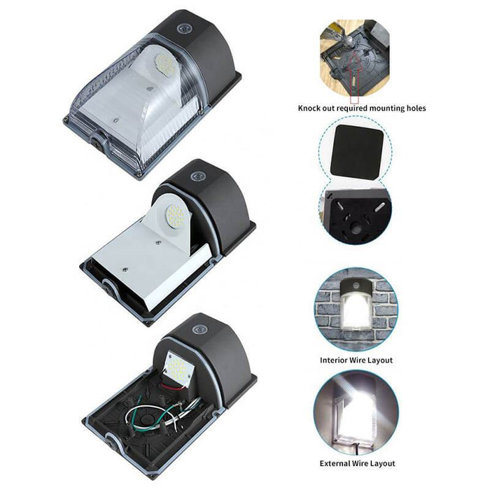 LED Wall Pack With Photocell Sensor, 25W, 4000K - Ready Wholesale Electric Supply and Lighting