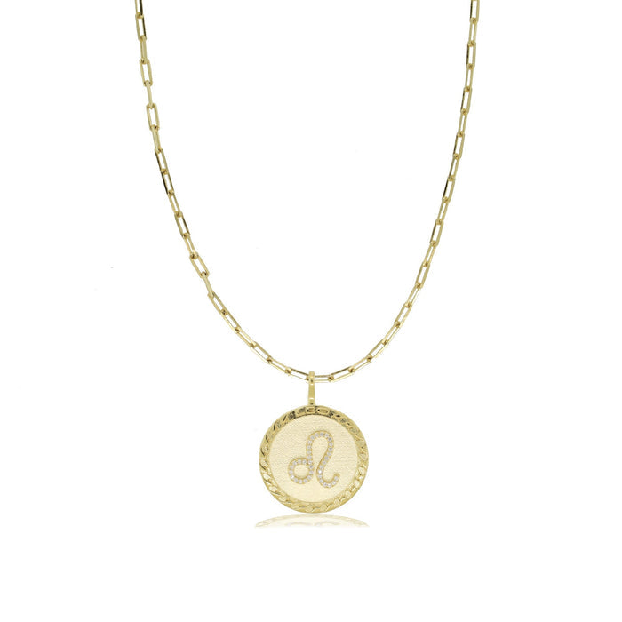 Leo Gold Zodiac Necklace