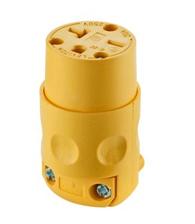 Leviton 620C - 20 Amp, 250 Volt, NEMA 6-20R, 2P, 3W, Connector, Straight Blade, Grounding - Ready Wholesale Electric Supply and Lighting