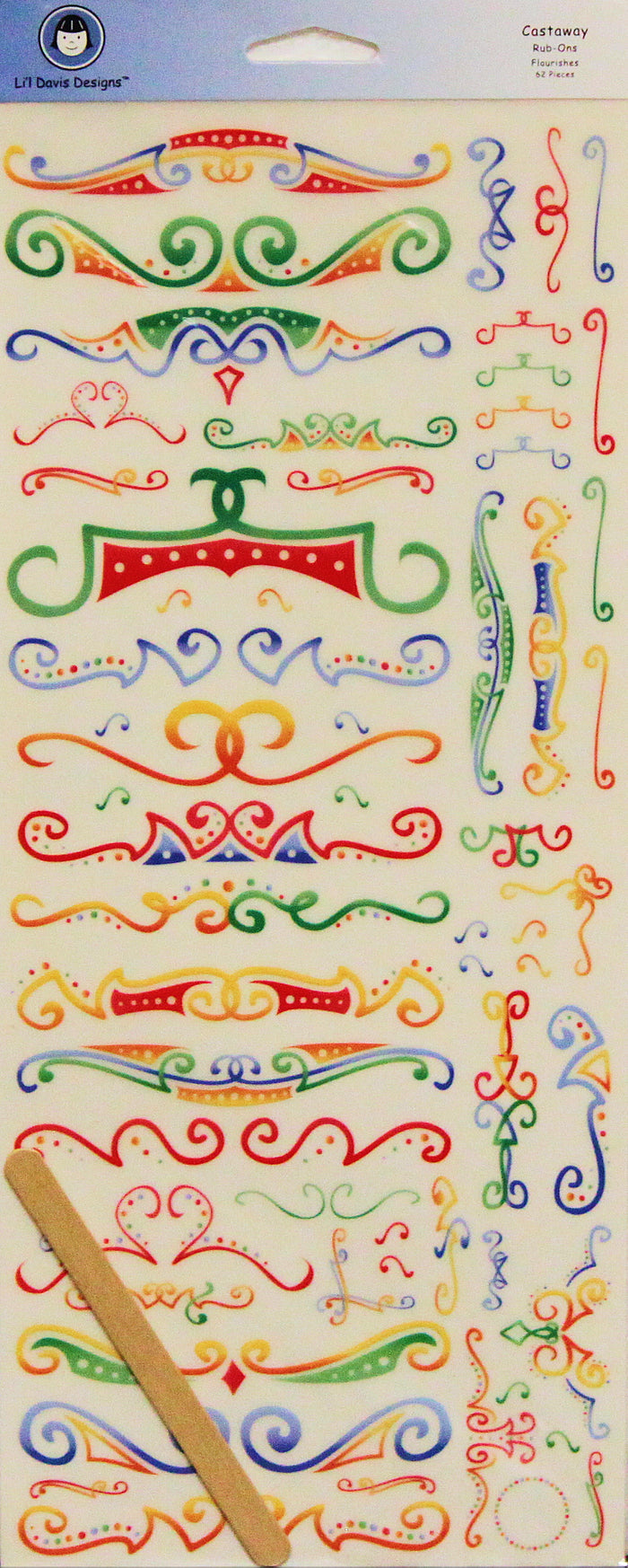 Li'l Davis Designs Castaway Flourishes Rub-On