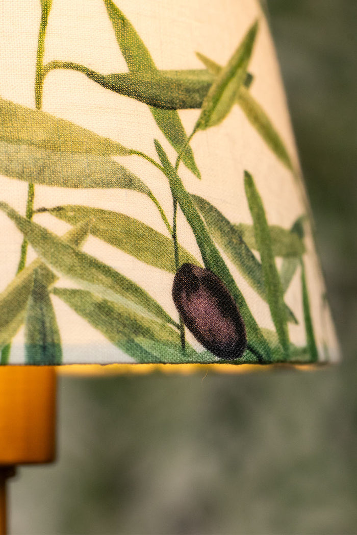 'L'Olivier' Linen French Drum Lampshade, 13cm