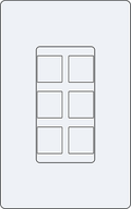 Lutron CA-6PF Designer Style (Gloss) 6-Port Frame - Ready Wholesale Electric Supply and Lighting