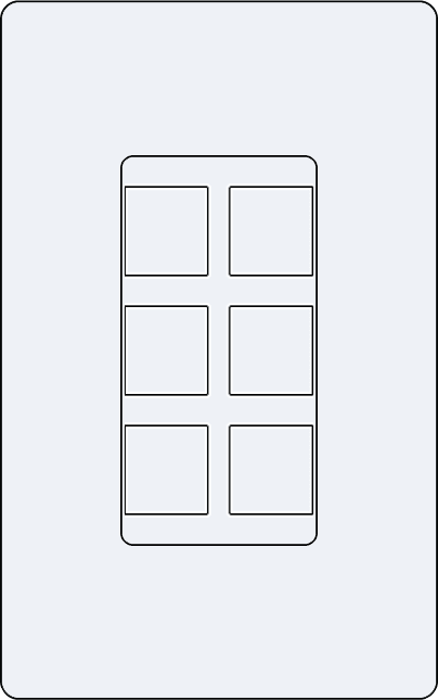 Lutron CA-6PF Designer Style (Gloss) 6-Port Frame - Ready Wholesale Electric Supply and Lighting
