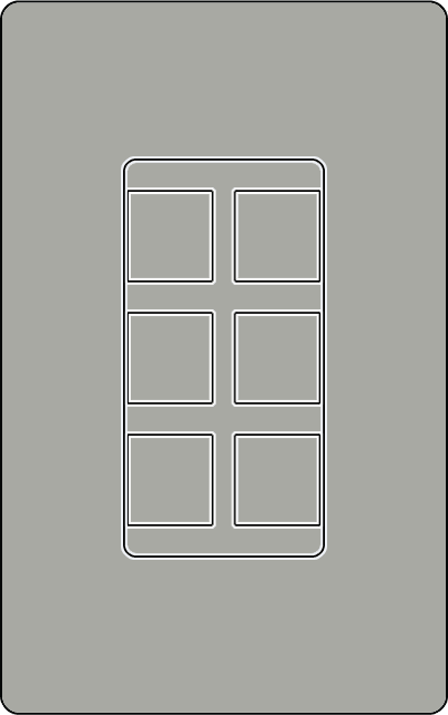 Lutron CA-6PF Designer Style (Gloss) 6-Port Frame - Ready Wholesale Electric Supply and Lighting