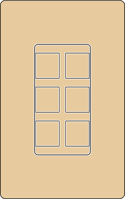 Lutron CA-6PF Designer Style (Gloss) 6-Port Frame - Ready Wholesale Electric Supply and Lighting
