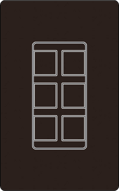 Lutron CA-6PF Designer Style (Gloss) 6-Port Frame - Ready Wholesale Electric Supply and Lighting