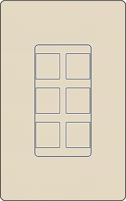 Lutron CA-6PF Designer Style (Gloss) 6-Port Frame - Ready Wholesale Electric Supply and Lighting