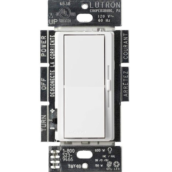 Lutron DV-103P Diva (gloss) 1000W, 3-Way, Incandescent / Halogen, Preset Dimmer - Ready Wholesale Electric Supply and Lighting