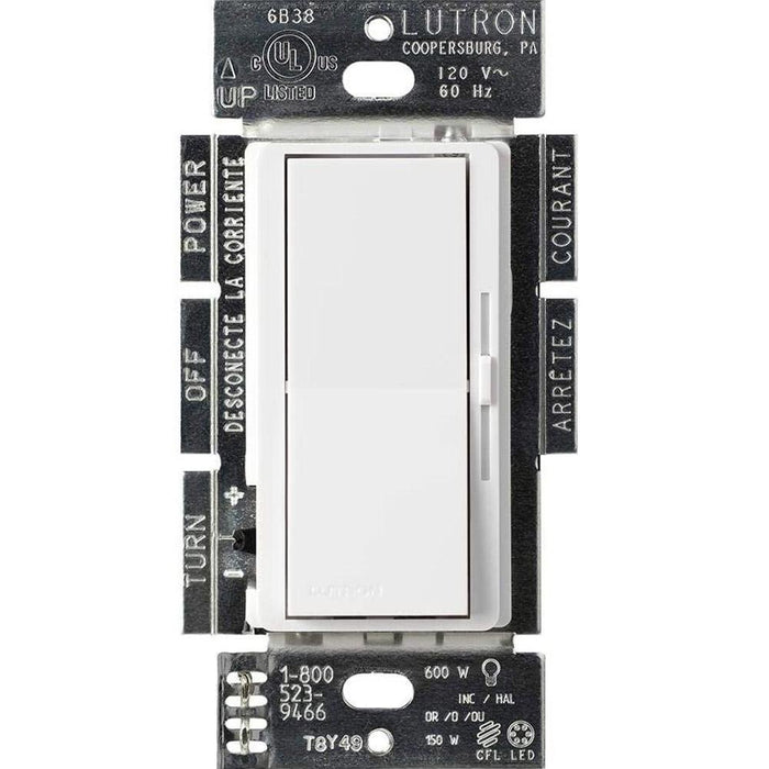 Lutron DVSTV Diva (gloss) 8A, Single Pole/3-way, 0-10V Dimmer - Ready Wholesale Electric Supply and Lighting