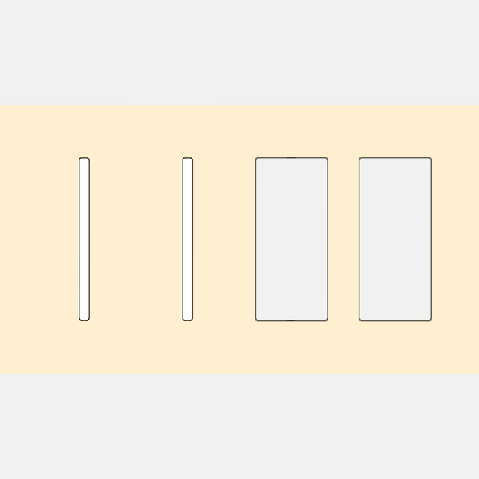 Lutron LWT-GGTT New Architectural / Grafik T Wallplate (4 Gang) - Ready Wholesale Electric Supply and Lighting