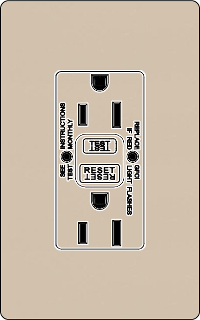 Lutron NTR-15-GFST Architectural Style 15A Self-Testing, GFCI, Tamper Resistant Receptacle - Ready Wholesale Electric Supply and Lighting