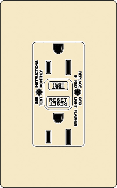 Lutron NTR-20-GFST Architectural Style 20A Self-Testing, GFCI, Tamper Resistant Receptacle - Ready Wholesale Electric Supply and Lighting