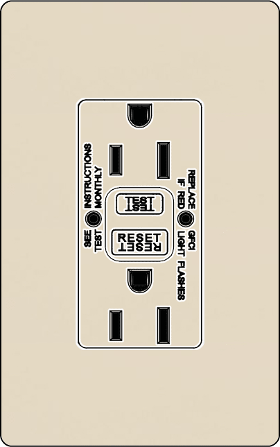 Lutron NTR-20-GFST Architectural Style 20A Self-Testing, GFCI, Tamper Resistant Receptacle - Ready Wholesale Electric Supply and Lighting
